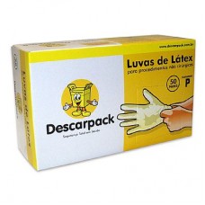LUVA PARA PROCEDIMENTO COM PÓ TAMANHO P, CAIXA COM 100 UNIDADES.