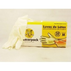 LUVA PARA PROCEDIMENTO COM PÓ TAMANHO M, CAIXA COM 100 UNIDADES.