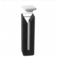 MICROCUBETA VIDRO ÓTICO QUADRADA, 10MM, LATERAIS PRETAS, VOL. 0,7ML MEDINDO 45 X 12,5 X 12,5MM MICROCUBETA VIDRO ÓTICO QUADRADA, 10MM, LATERAIS PRETAS, VOL. 0,7ML MEDINDO 45 X 12,5 X 12,5MM